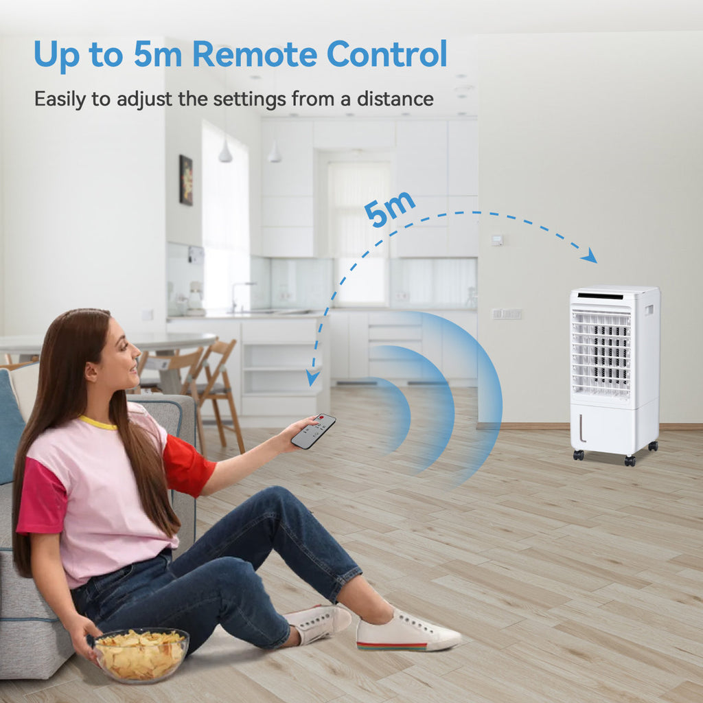 7L Air Cooler Fan 3 In 1 Portable Cooling Fan Conditioner Humidifier Remote Control