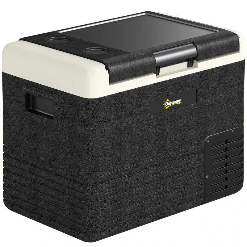 Outsunny 40L Portable Car Refrigerator - Grey and Black