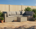 Outsunny Seven-Piece Modular Rattan Set - Grey