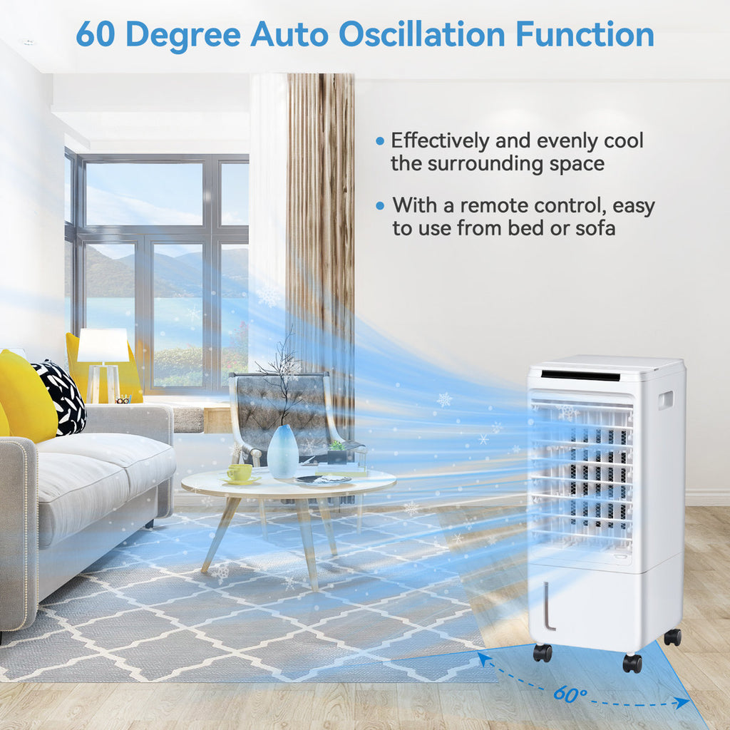 7L Air Cooler Fan 3 In 1 Portable Cooling Fan Conditioner Humidifier Remote Control