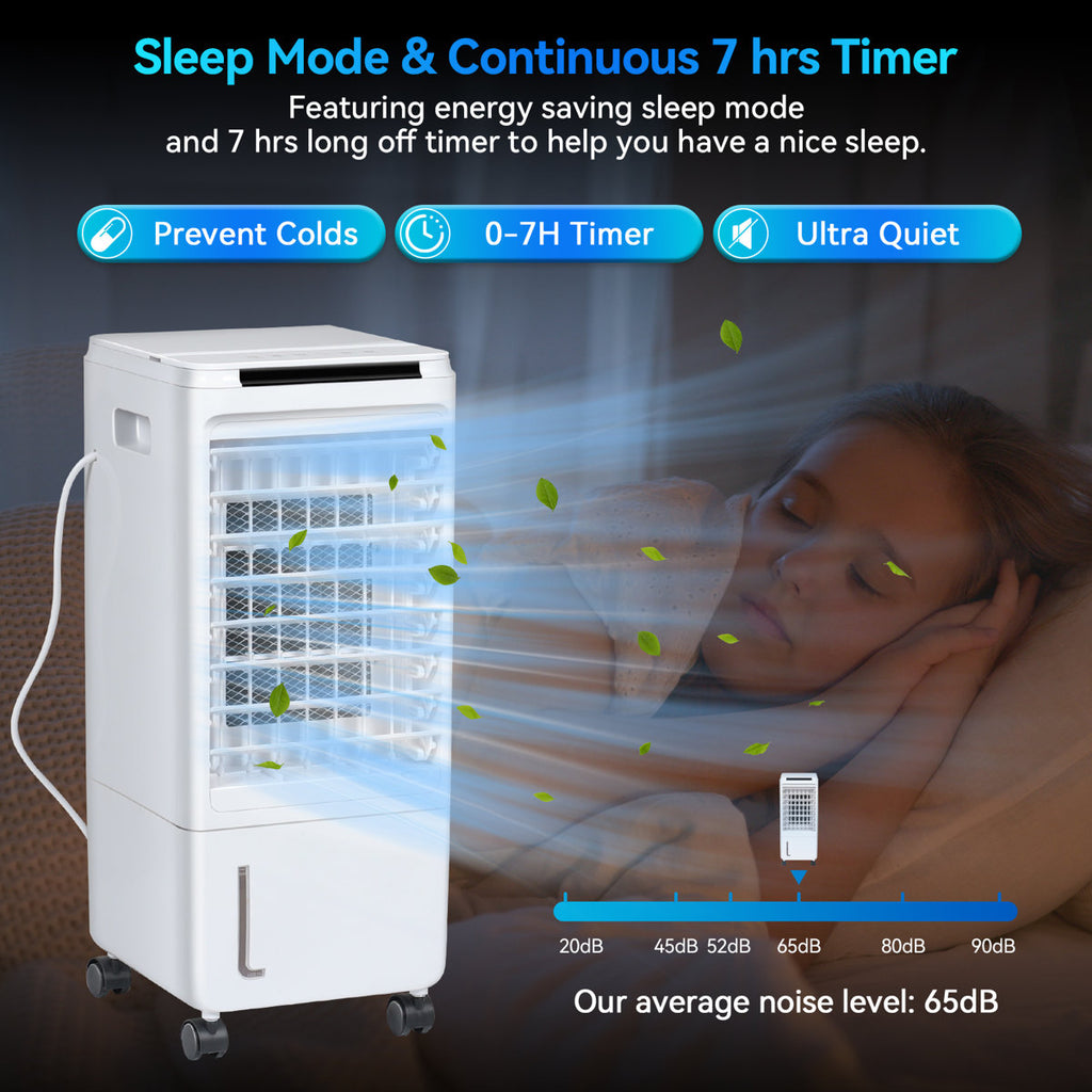 7L Air Cooler Fan 3 In 1 Portable Cooling Fan Conditioner Humidifier Remote Control