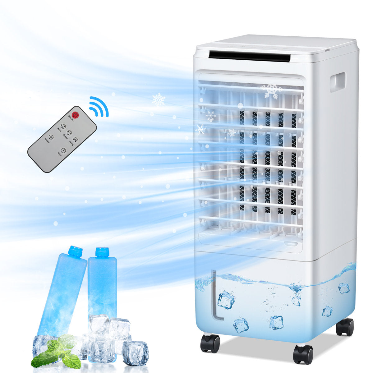 7L Air Cooler Fan 3 In 1 Portable Cooling Fan Conditioner Humidifier Remote Control