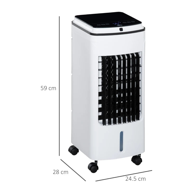 HOMCOM 3-in-1 Evaporative Air Cooler with 4L Water Tank, Portable Fan Cooler with Automatic Oscillation, Timer, Remote, White
Shipped by Aosom UK