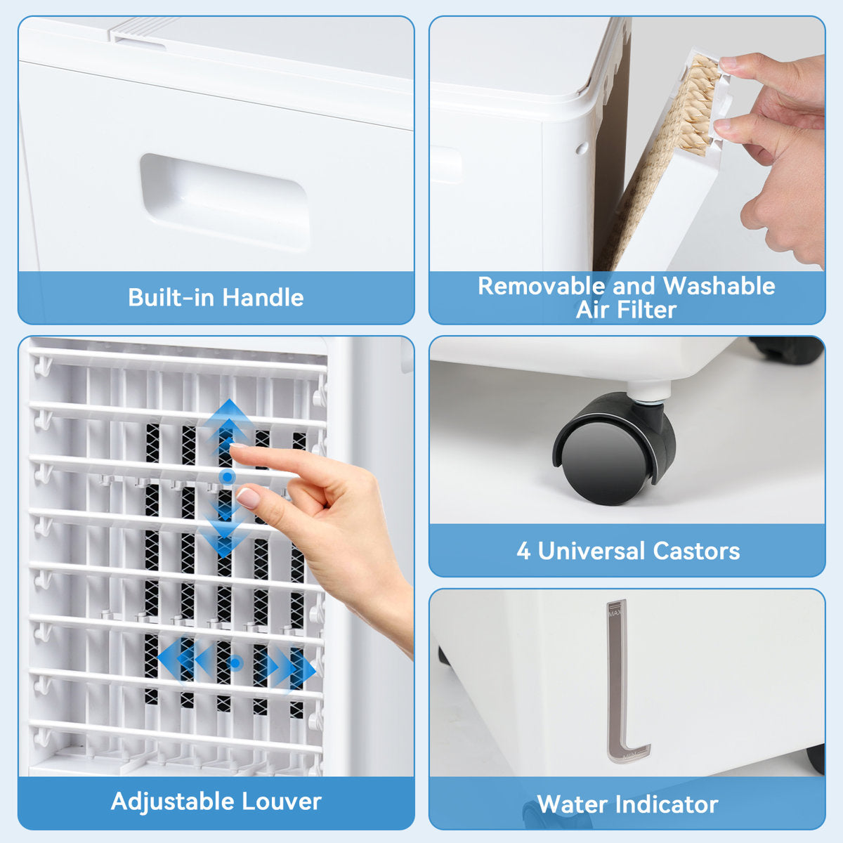 7L Air Cooler Fan 3 In 1 Portable Cooling Fan Conditioner Humidifier Remote Control