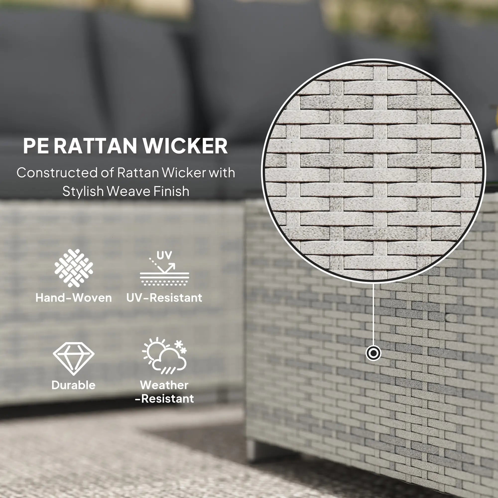 Oaklane 6-Piece Rattan Corner Sofa Set – Fully Customisable Outdoor Lounge - mixed grey