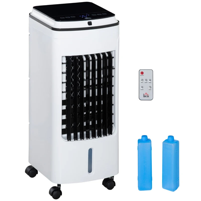 HOMCOM 3-in-1 Evaporative Air Cooler with 4L Water Tank, Portable Fan Cooler with Automatic Oscillation, Timer, Remote, White
Shipped by Aosom UK