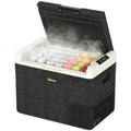 Outsunny 40L Portable Car Refrigerator - Grey and Black